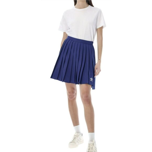 Adidas Blue Pleated Sz 10 Mini Skirt Sports Golf NWT